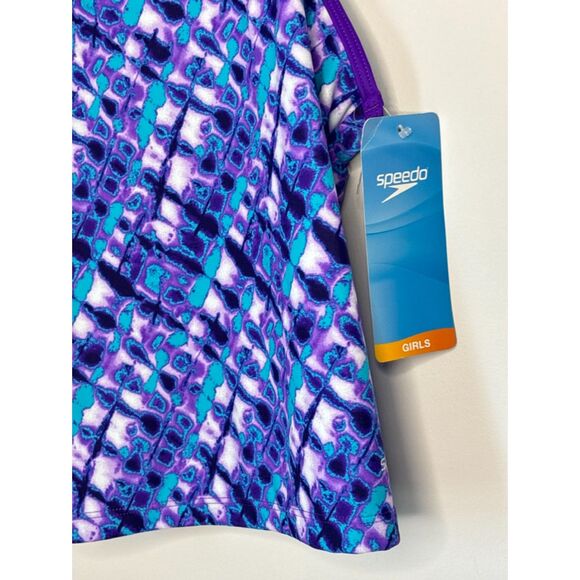 Speedo Girls Racerback Tankini Top Purple Size 16 New with tag - Picture 3 of 9